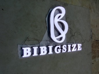 Huruf Timbul Acrylic Cover Plat Galvanil Plus Lis LED foto 3