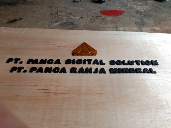 Huruf Timbul Galvanil 3D Tanpa Lampu foto 2